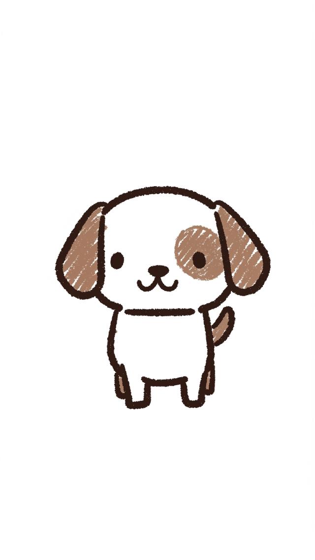 Crayon Drawing of a Puppy