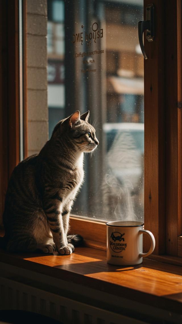 Coffee and the Cat by the Window