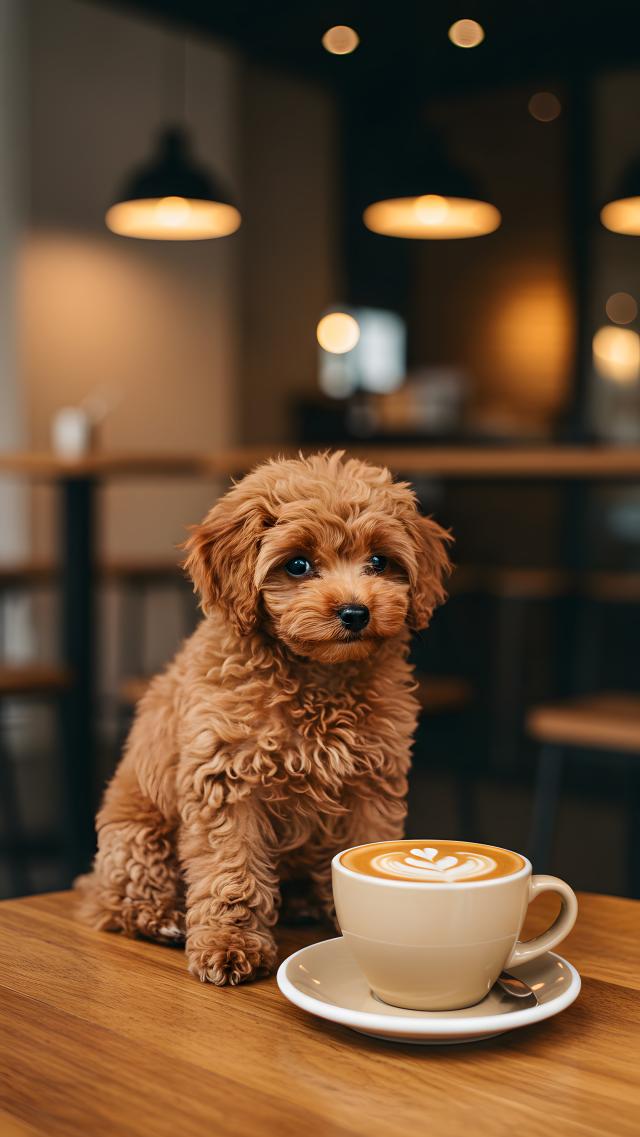 Coffee and Toy Poodle