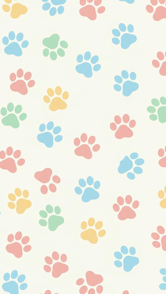 Soft-colored paw pad patterns
