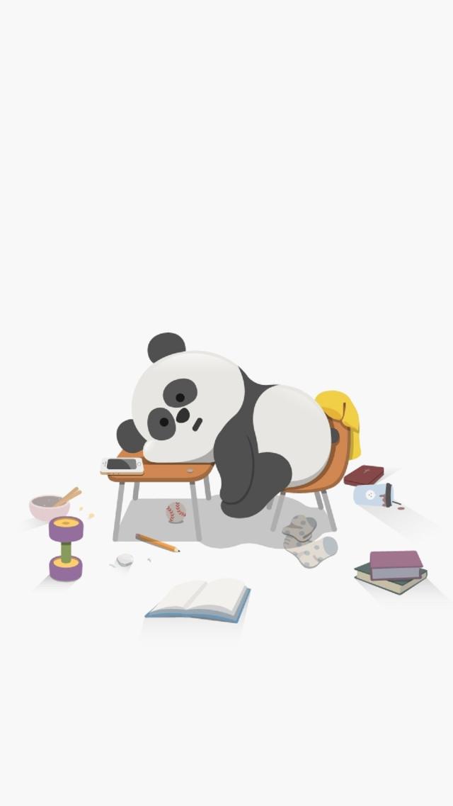 Panda Illustration Animal iPhone Wallpaper
