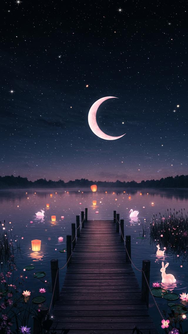 Dreamy Trestle Bridge with Dancing Moon Shadows