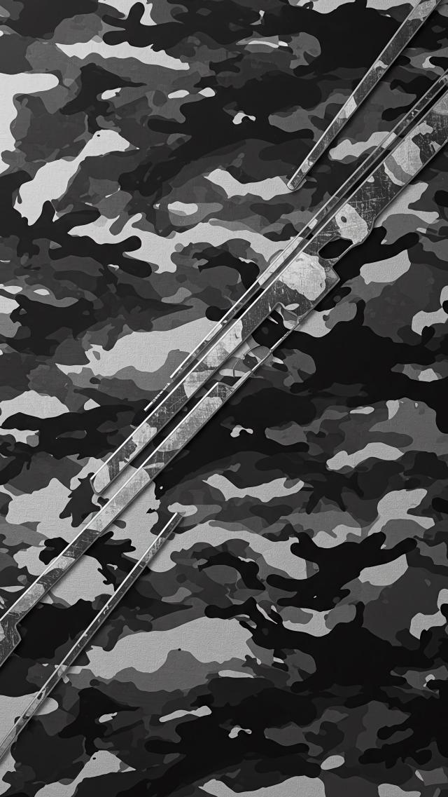 Monochrome Camouflage Pattern
