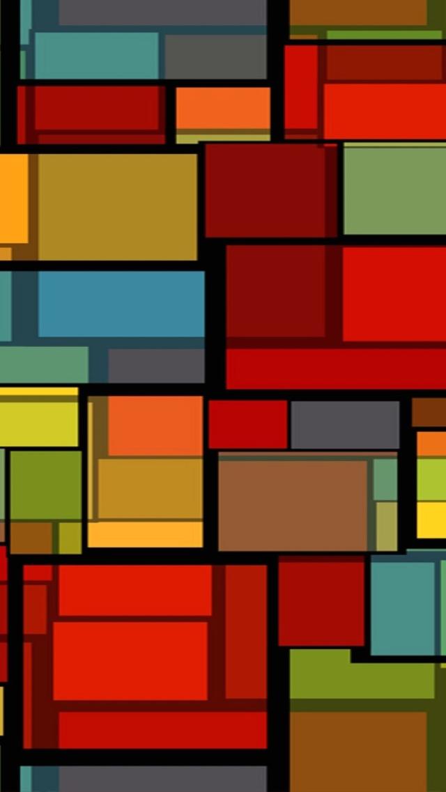 Stylish Colorful Tile Pattern Mobile Wallpaper