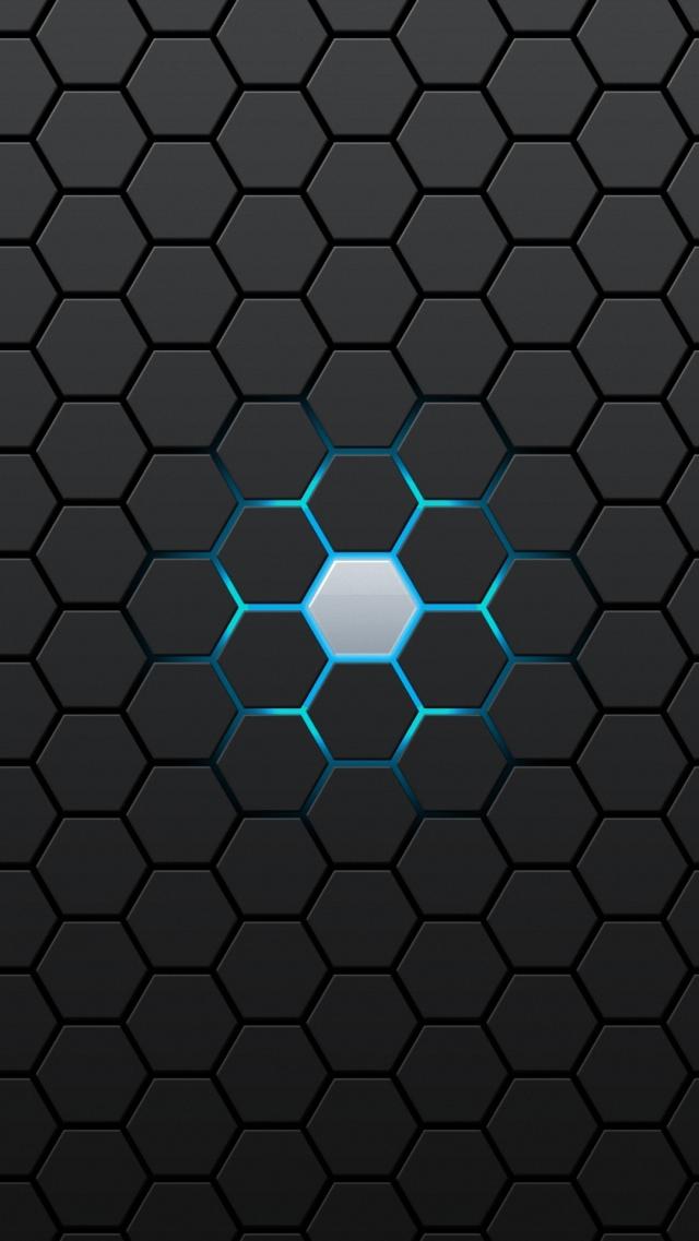 Black Honeycomb Pattern