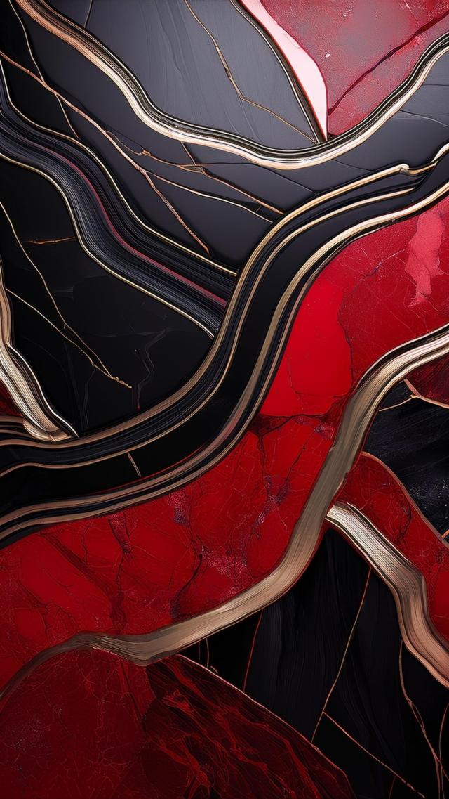 Marble Black/Red
