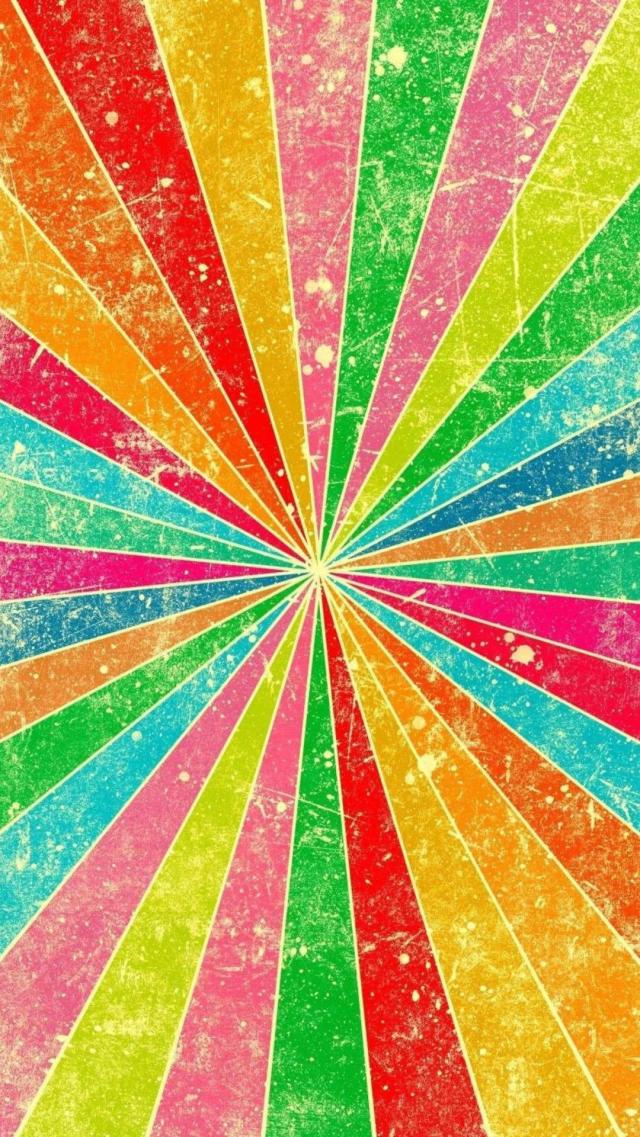 Retro Colorful Pattern iPhone Wallpaper