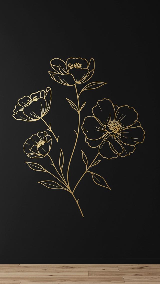 Floral Line Art