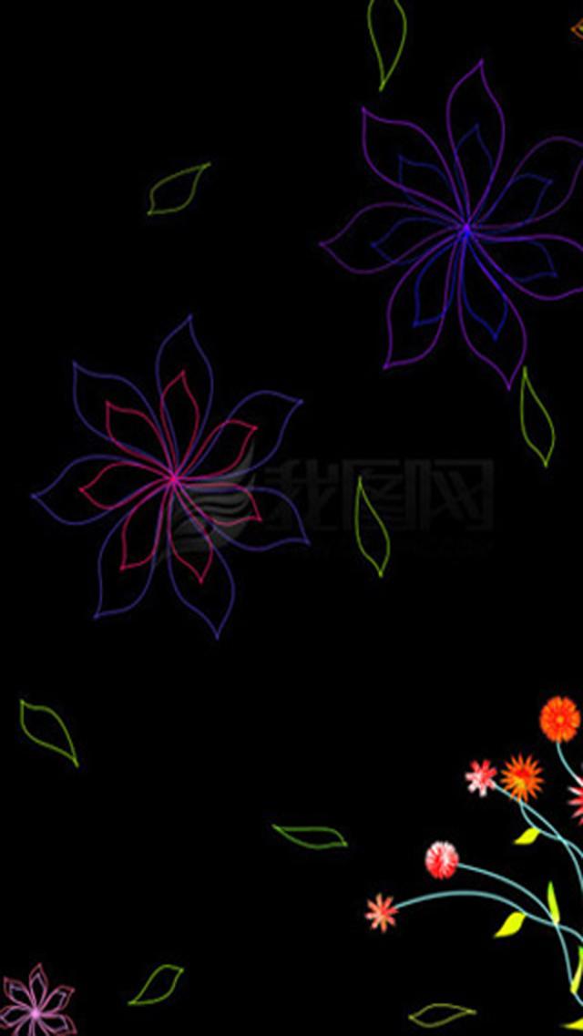 Black Floral Pattern