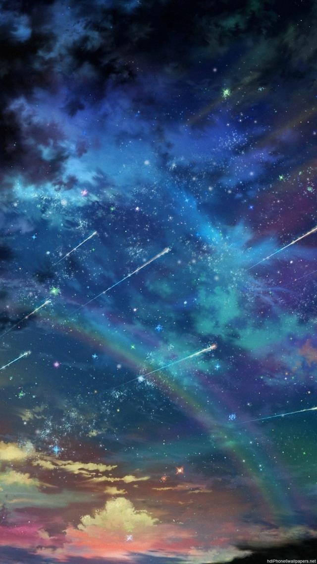Fantastic Rainbow and Meteor