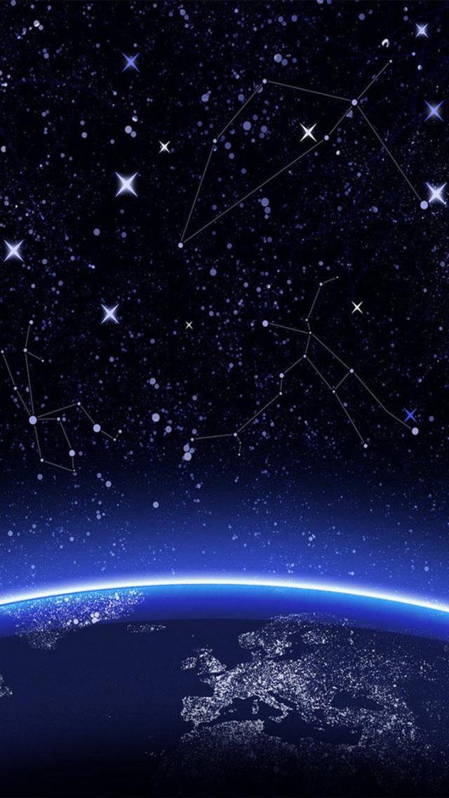 Earth's Silhouette: Universe Mobile Wallpaper
