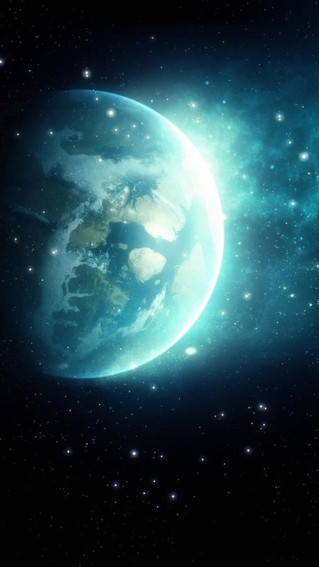 Earth and Universe Mobile Wallpaper