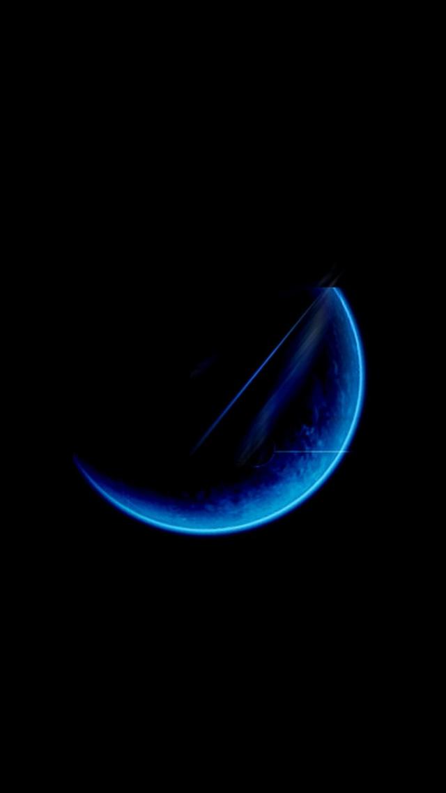Blue, Moon, Black, Light Wallpaper