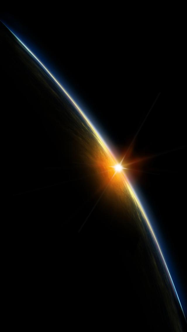 Sunrise Seen from the Universe