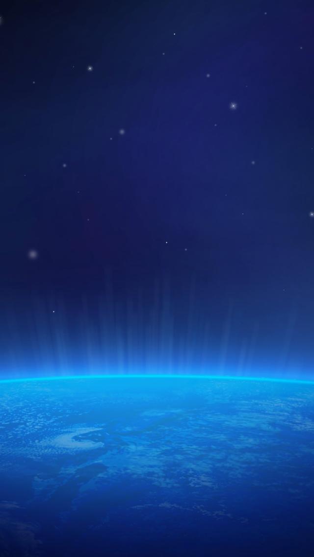 Cosmic Blue Earth - Mobile Wallpaper