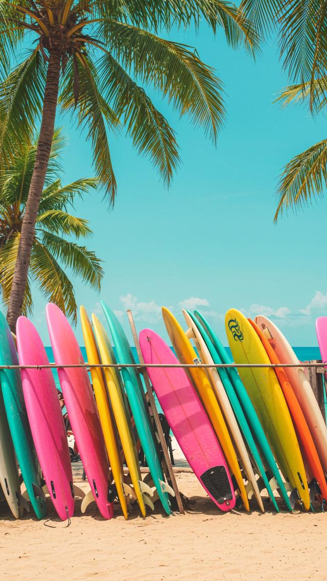 Colorful Surfboard Rack