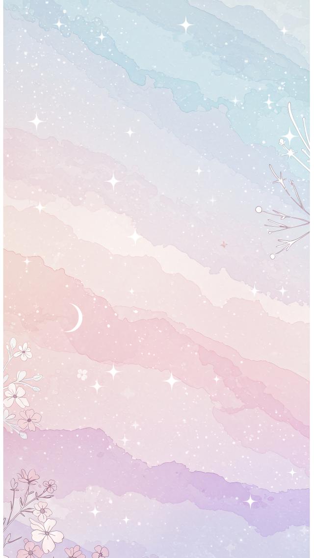 梦幻般的粉彩夜空