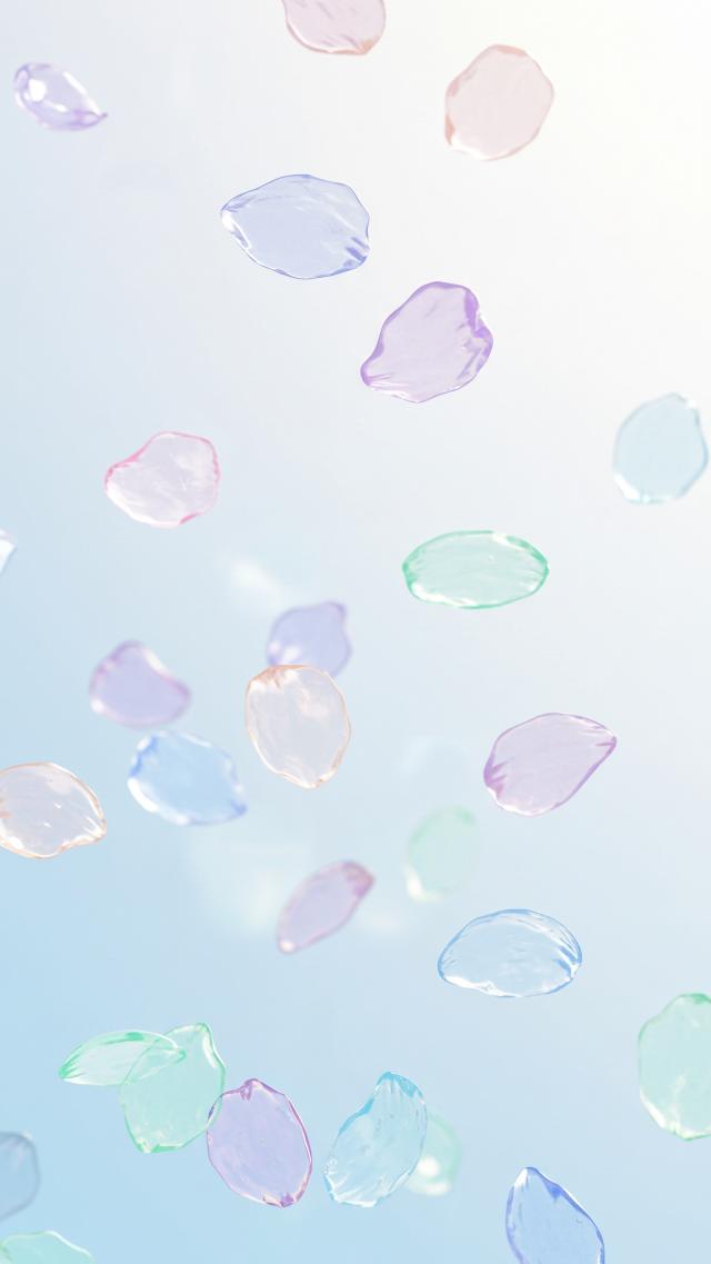 Glass Petals Dancing in the Air