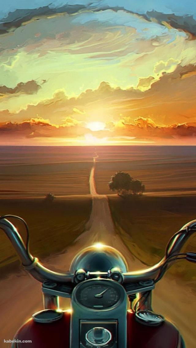 Road Stretching Towards the Sunset