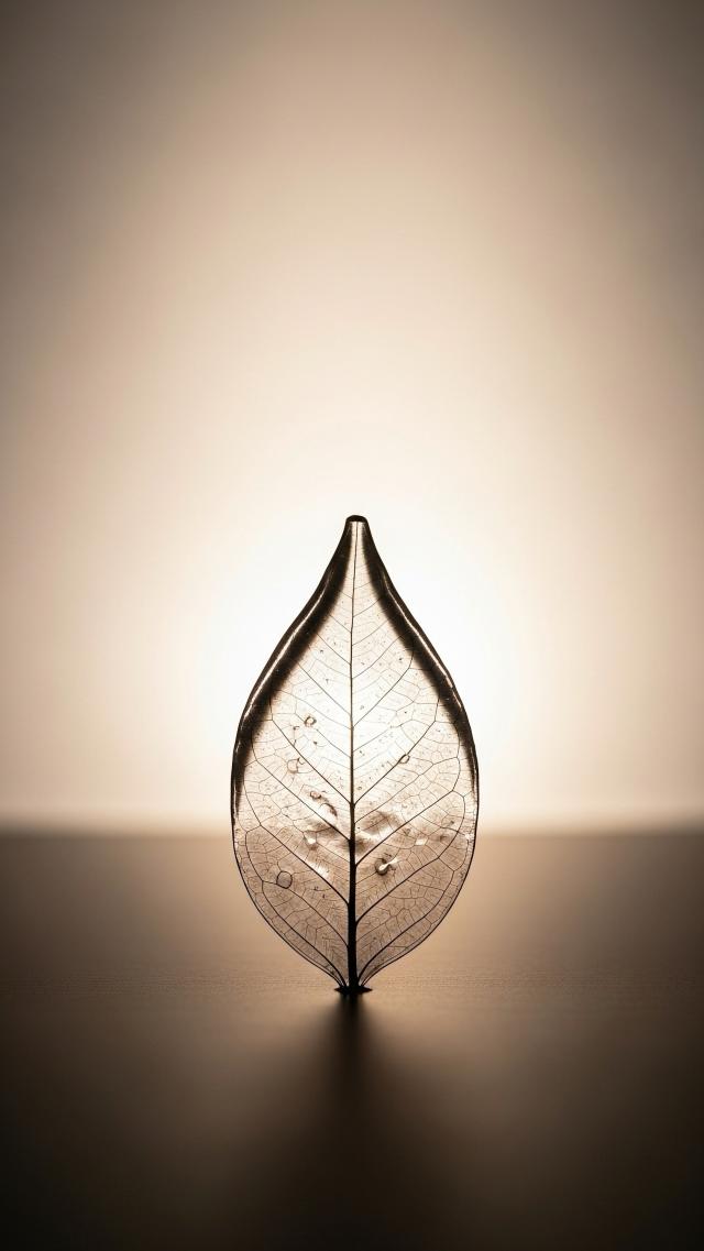 ガラスの葉っぱ