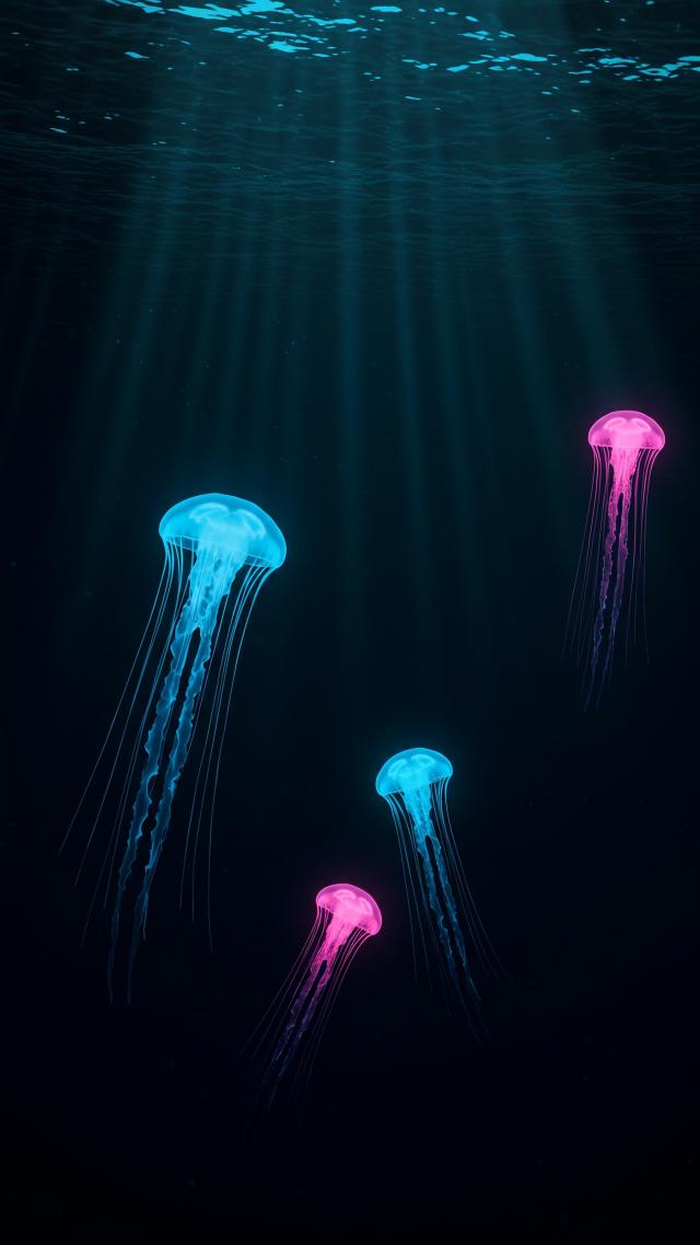 クラゲの泳ぐ海