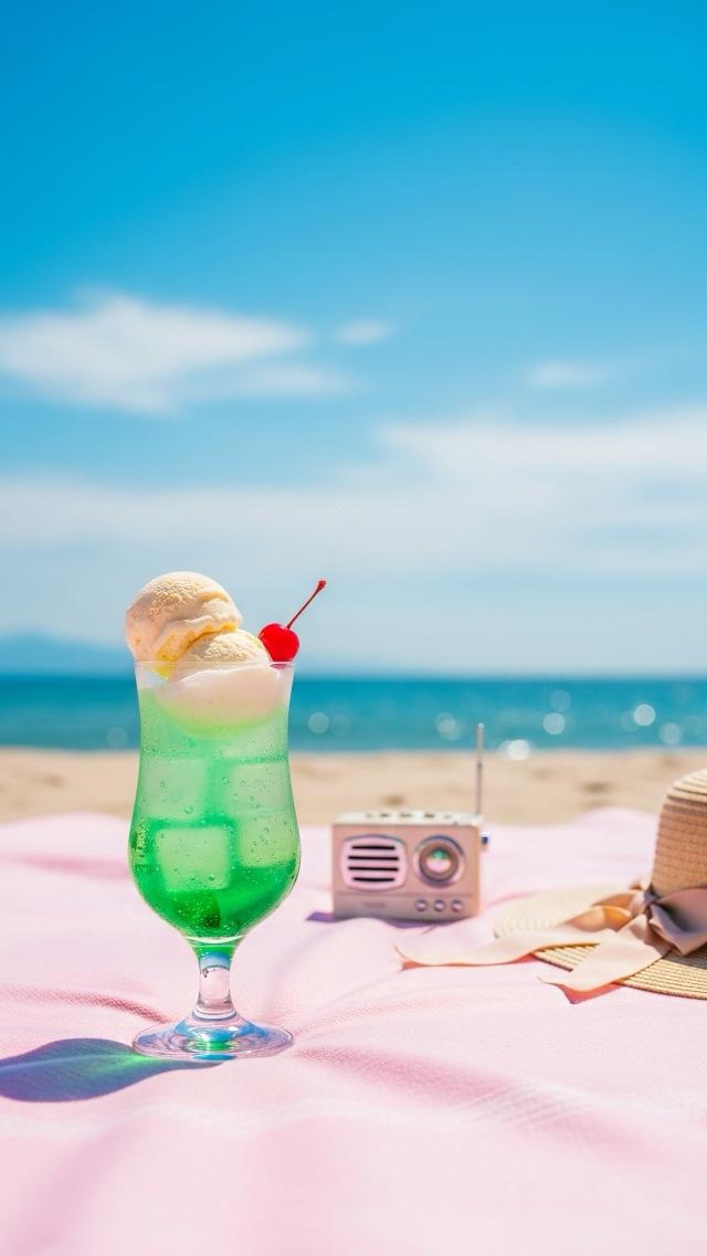 クリームソーダと夏の空