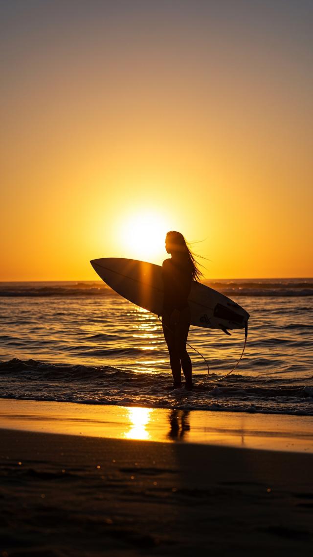 サーファーのシルエット