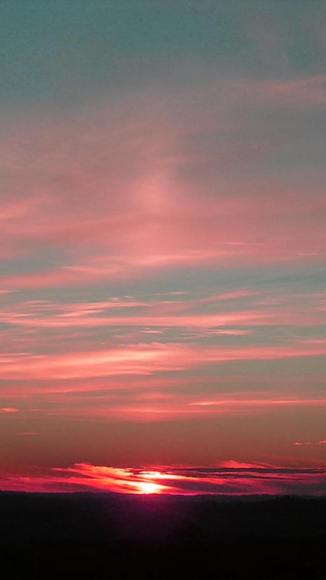 Beautiful Crimson Sunset Glow