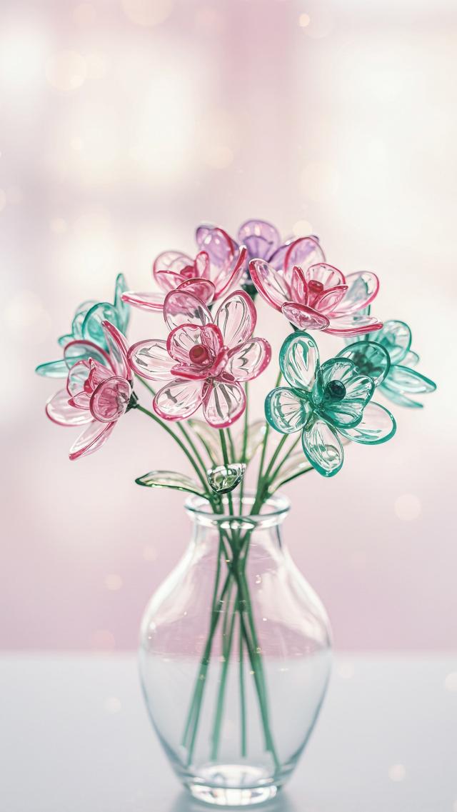 Glass Flower Bouquet