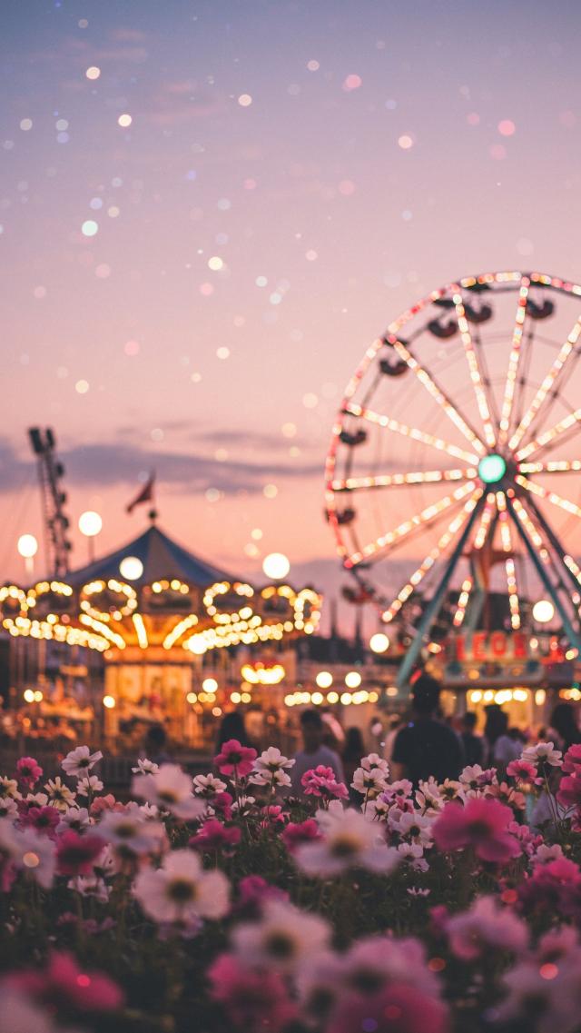 Glowing Twilight Amusement Park