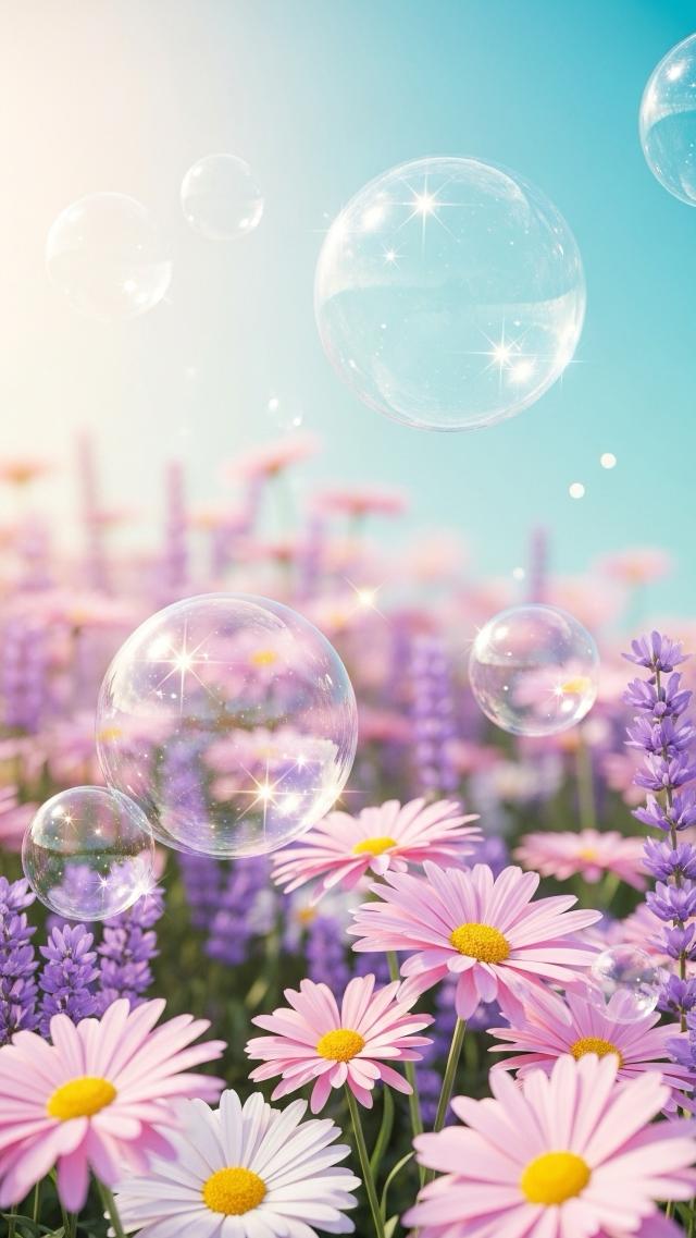 Dreamy Garden of Bubbles