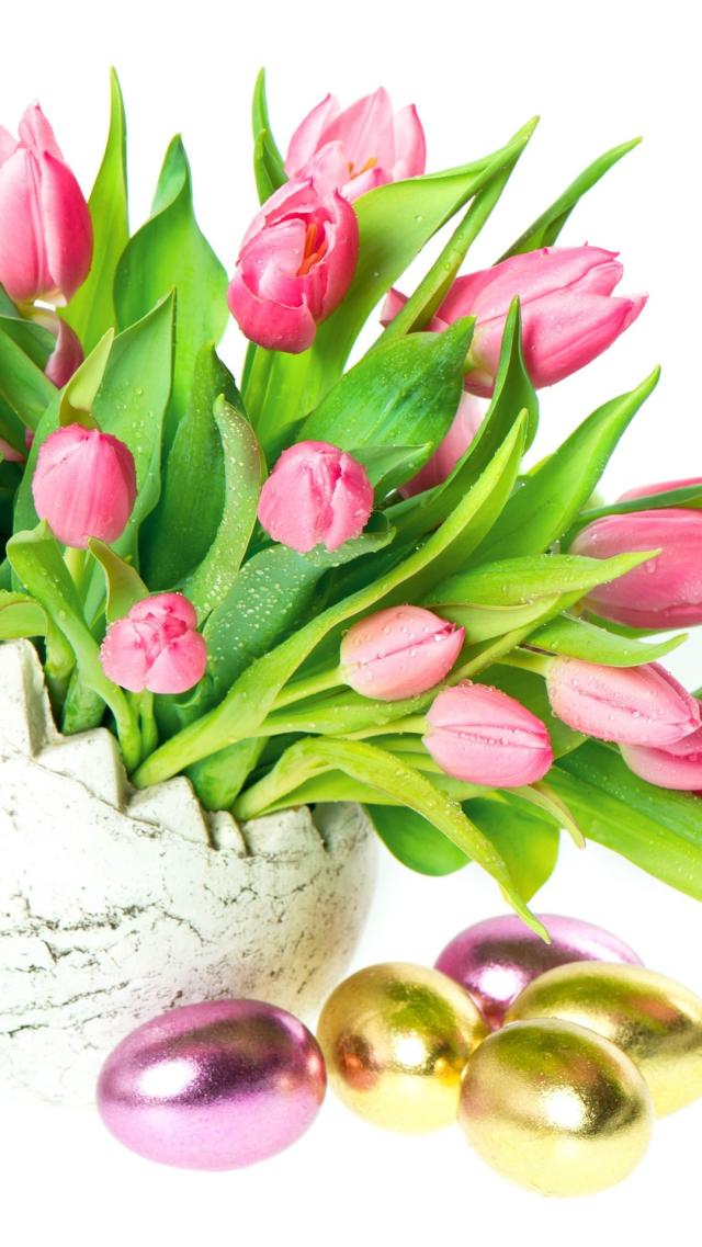 Tulips and Easter Eggs