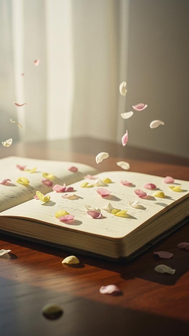 Petals on a Notebook