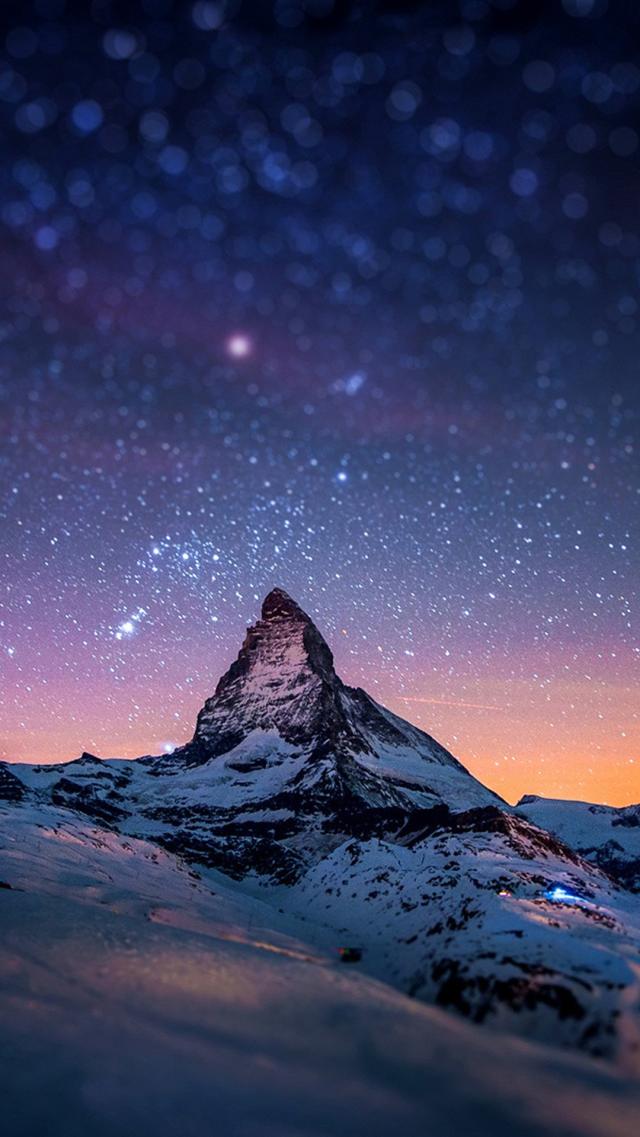 Starry Sky Over Matterhorn