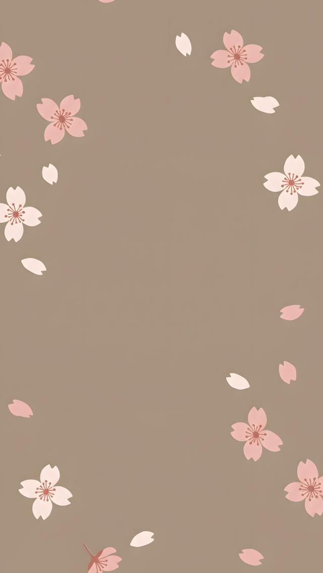 Retro Cherry Blossom Pattern