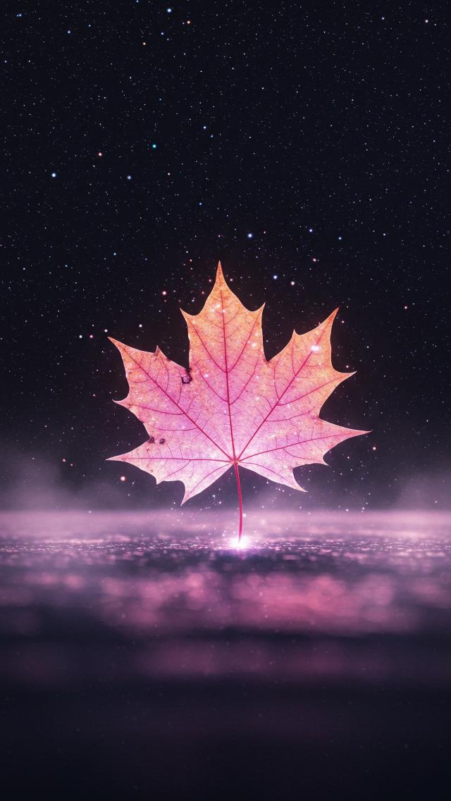 Glowing Maple Leaves