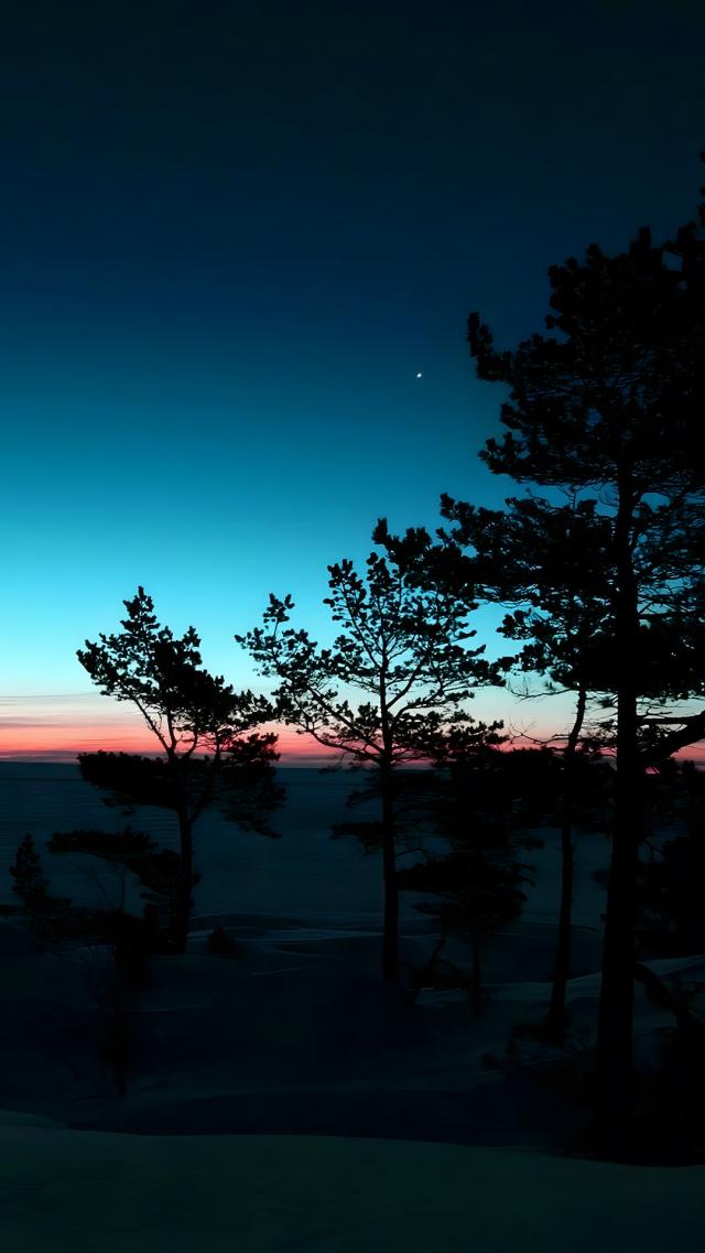 Horizon Dyed Red by the Setting Sun