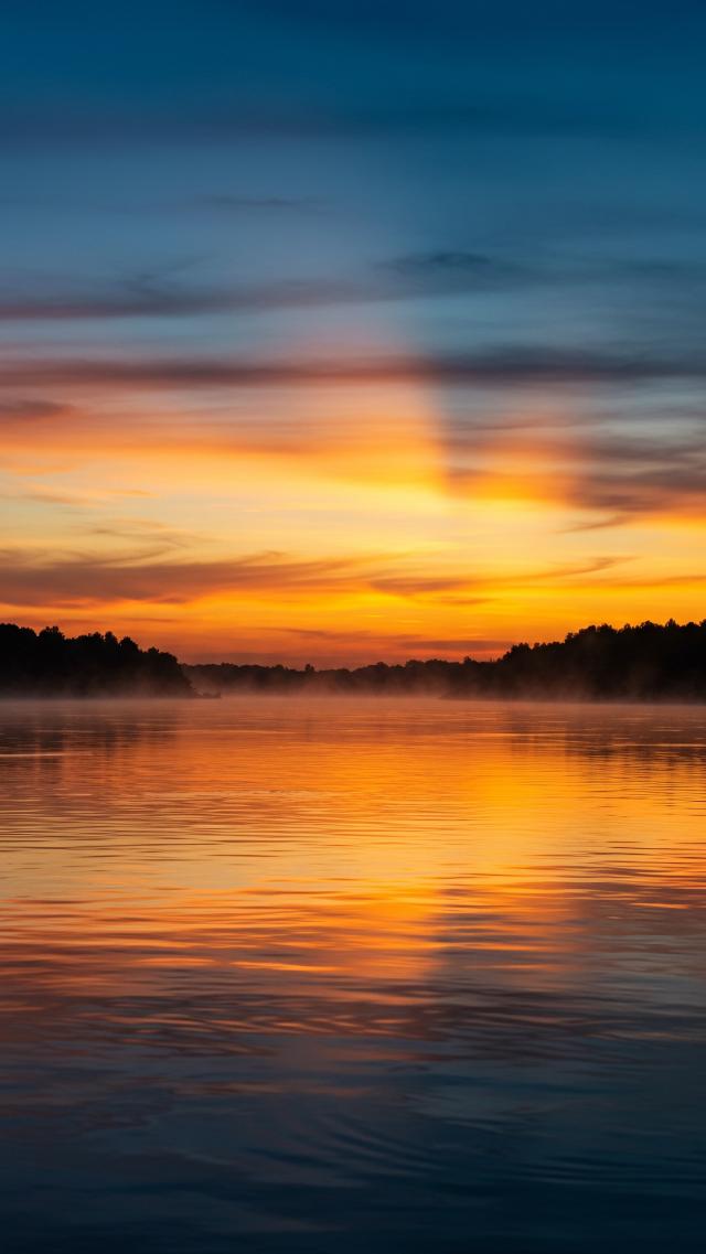 River Surface in the Twilight