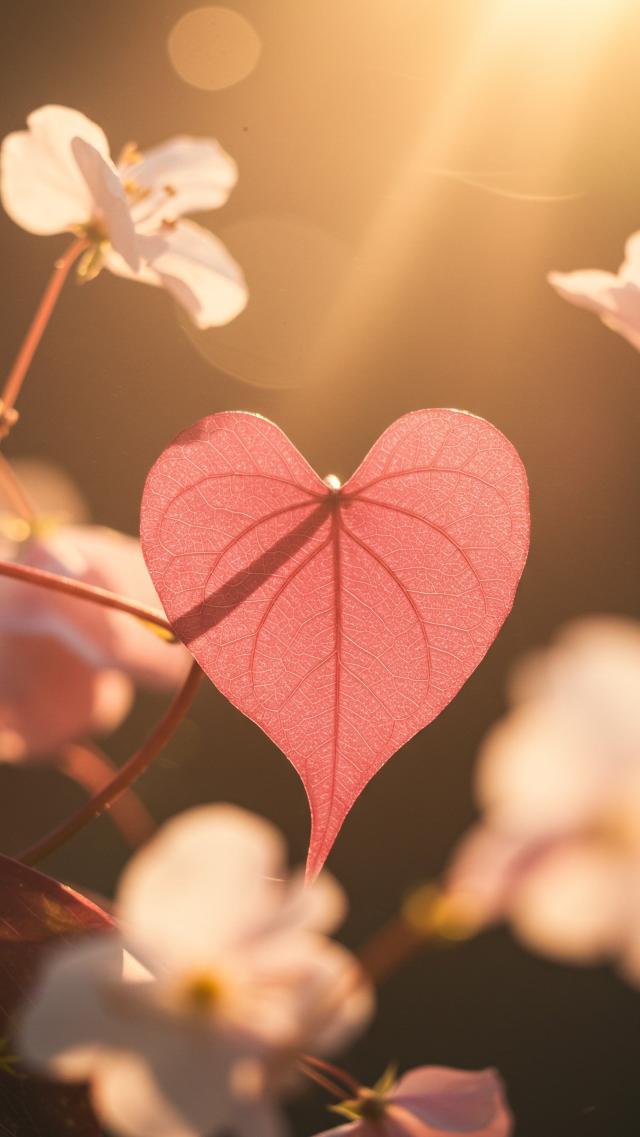 Enhance Romantic Luck - Heart-Shaped Leaves