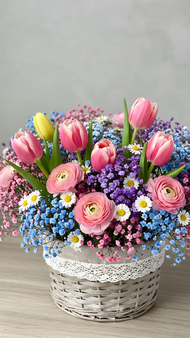 Spring Flower Basket