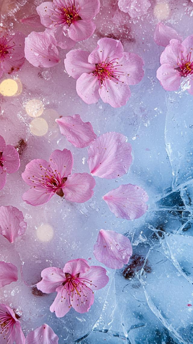 Cherry Blossoms and Ice
