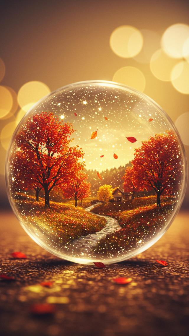 Autumn Inside a Crystal Ball