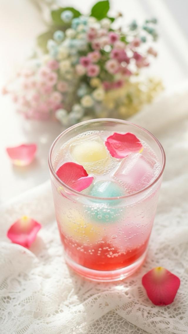 Soft Pink Soda for a Serene Afternoon