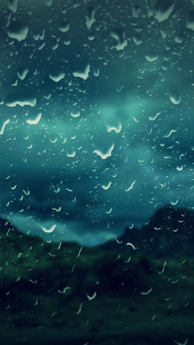 Wet Glass in the Rain