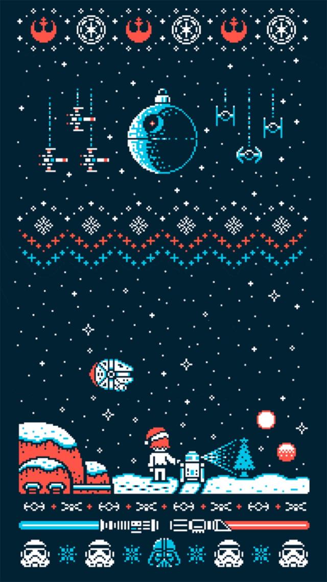 Star Wars - Christmas Edition - 8-Bit Pixel Style
