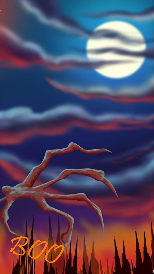 万圣节—月夜 高清壁纸