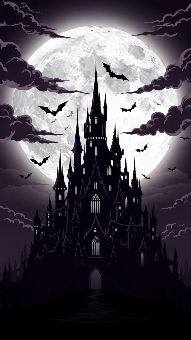 Full Moon and Castle