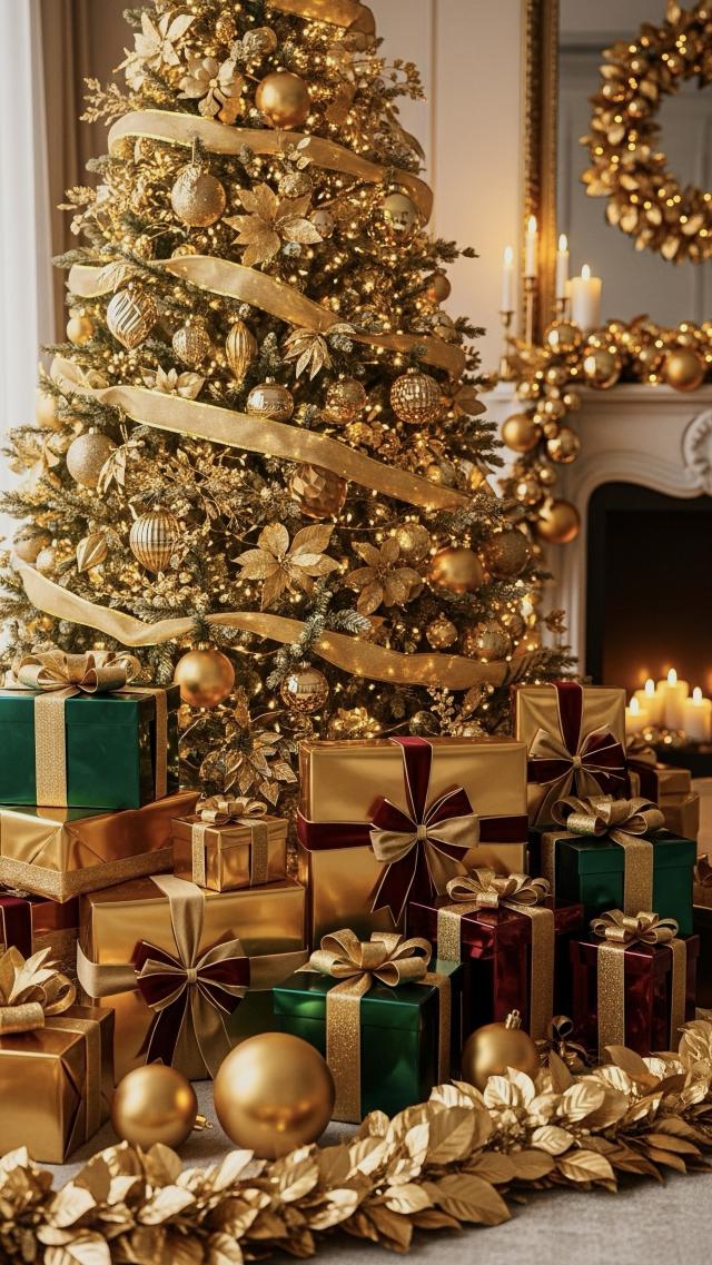 Golden Christmas Tree