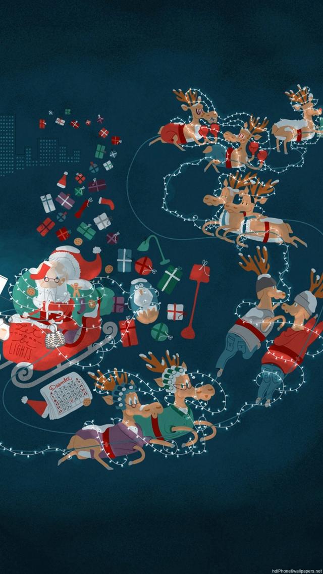 XmasdeeriPhone6wallpapers