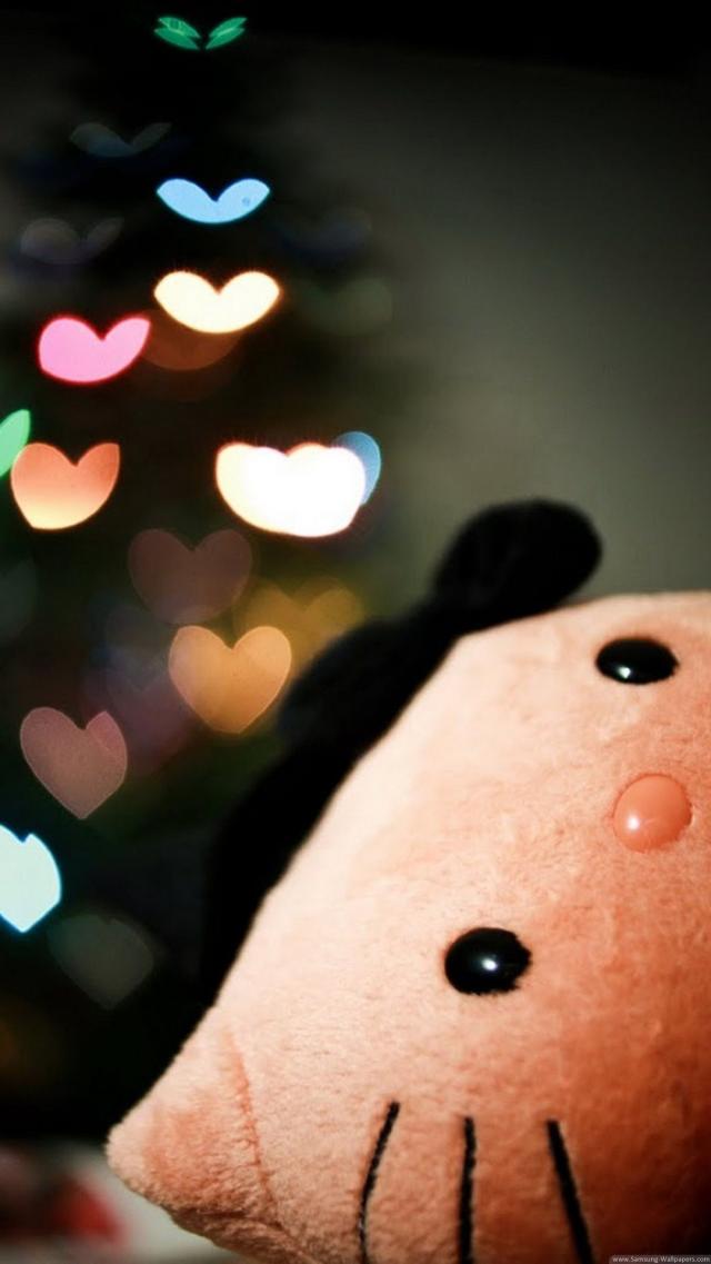 可爱的凯蒂猫和爱心